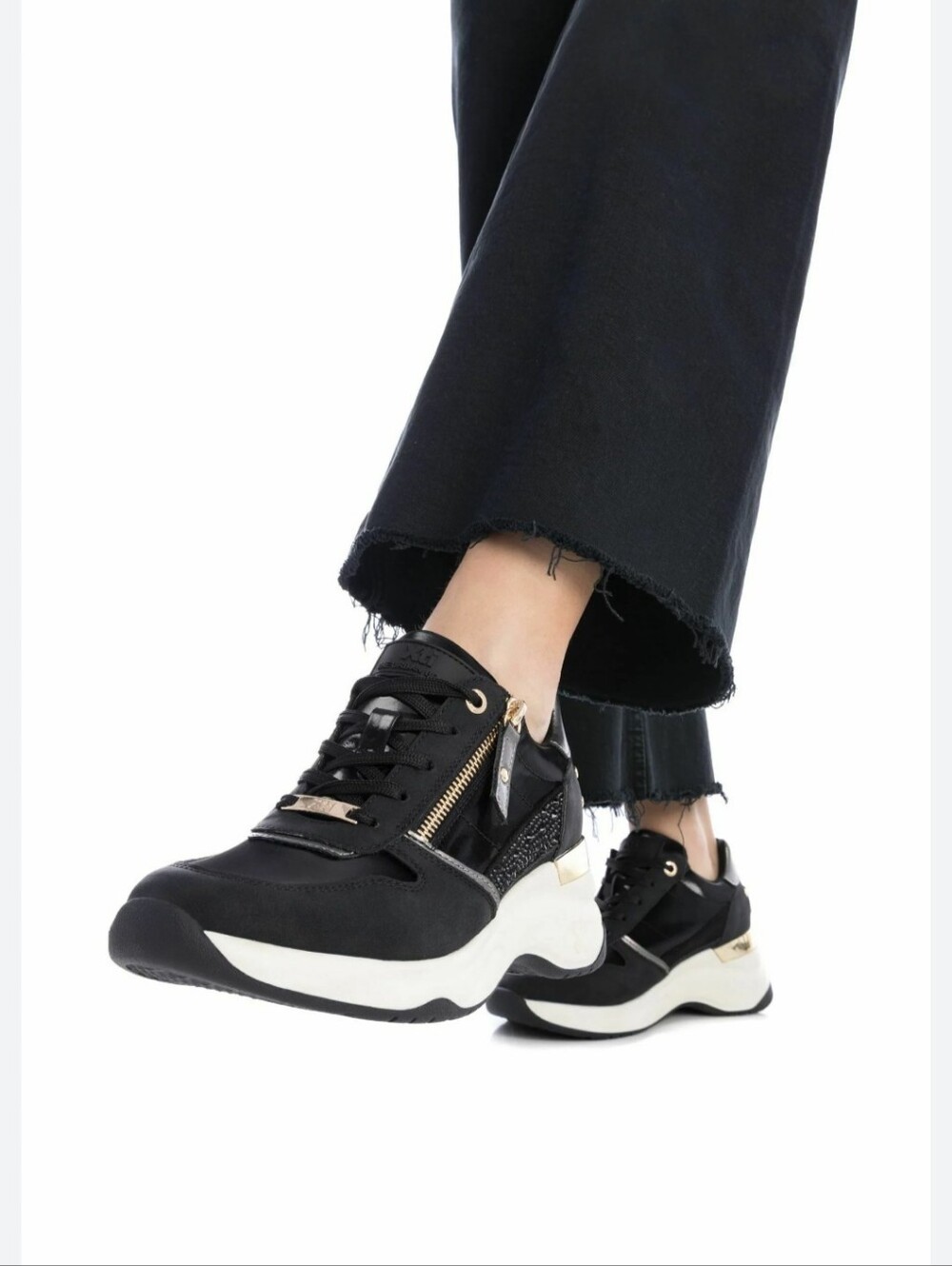 XTI The Urban Brand 143065 Wedge Sneakers In Black Size 38 Or 8